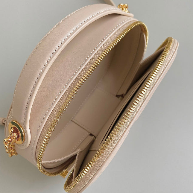 SIGNATURE 18 OVAL BAG IN BEIGE CALFSKIN