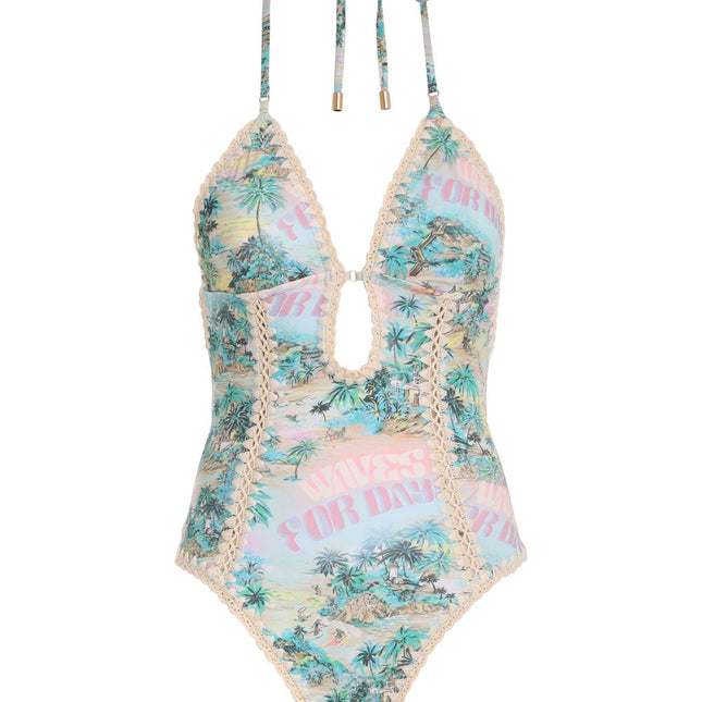 ZIMMERMANN BIKINI WITH PLUNGING NECKLINE 270495
