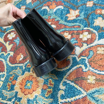 SL ARMY LACED BOOTS BLACK CALFSKIN