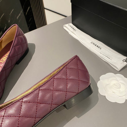 BALLET FLAT MULBERRY PURPLE LAMBSKIN