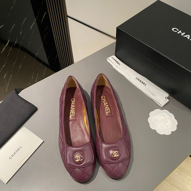 BALLET FLAT MULBERRY PURPLE LAMBSKIN