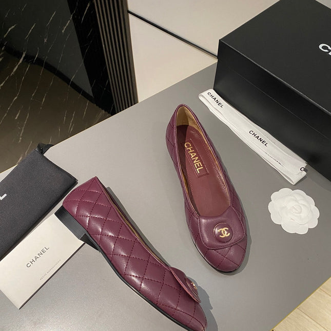 BALLET FLAT MULBERRY PURPLE LAMBSKIN