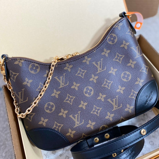 BOULOGNE 29 IN BROWN MONOGRAM CANVAS GOLD HARDWARE