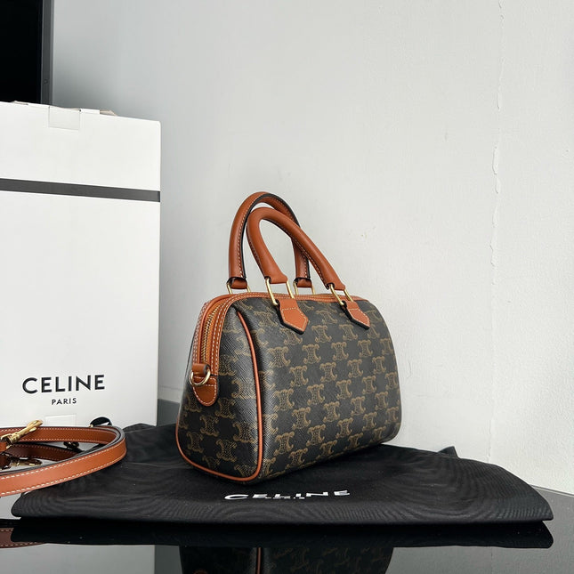 BOSTON TRIPHOME 19 BLACK PATTERN CALFSKIN