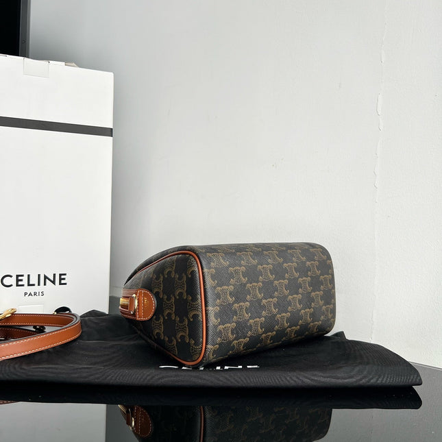 BOSTON TRIPHOME 19 BLACK PATTERN CALFSKIN