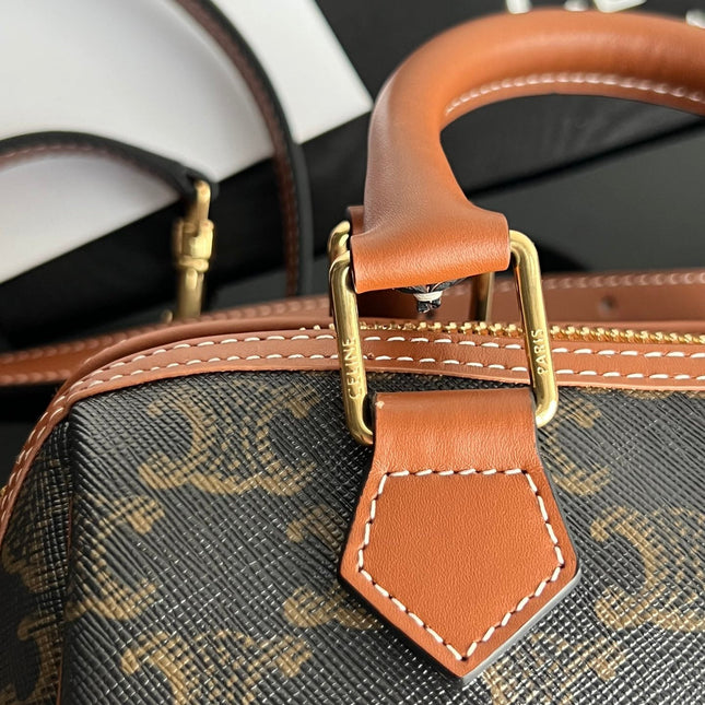BOSTON TRIPHOME 19 BLACK PATTERN CALFSKIN