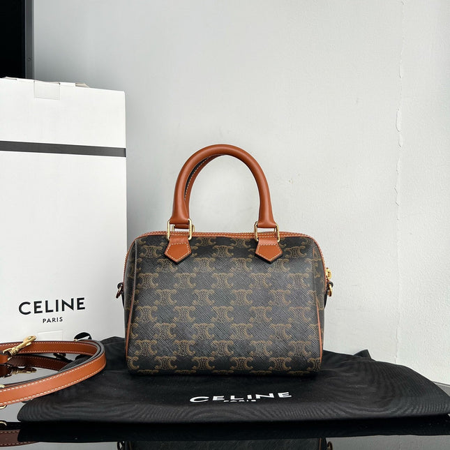 BOSTON TRIPHOME 19 BLACK PATTERN CALFSKIN