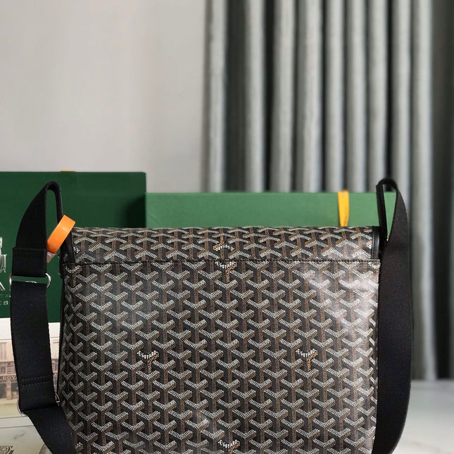 CITADIN MESSENGER BAG 39 IN BLACK GOYARDINE CANVAS