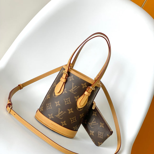 NANO BUCKET 13 BROWN MONOGRAM CANVAS