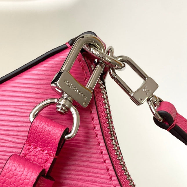 MARELLINI 19 DARK PINK EPI GRAINED LEATHER