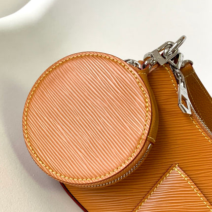 MARELLINI 19 BROWN EPI GRAINED LEATHER