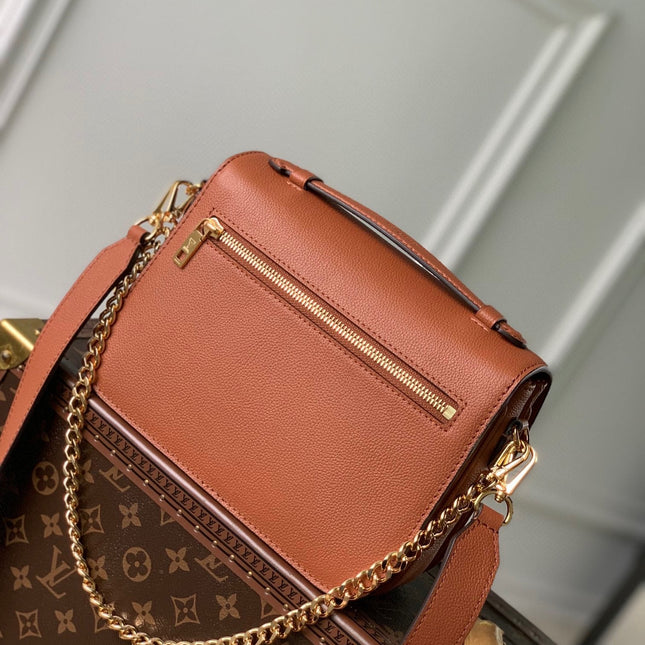 OXFORD 22 IN FIRE ORANGE LAMBSKIN GOLD HARDWARE