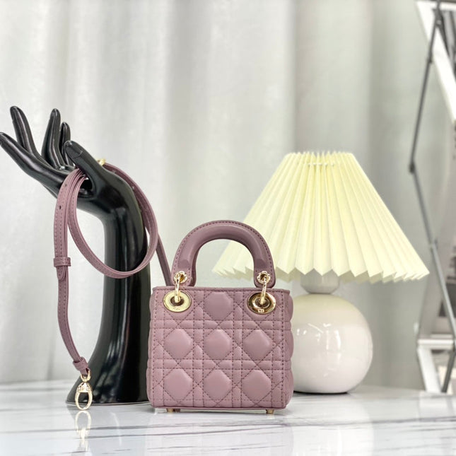 MICRO LADY 12 BAG IN LIGHT PURPLE LAMBSKIN