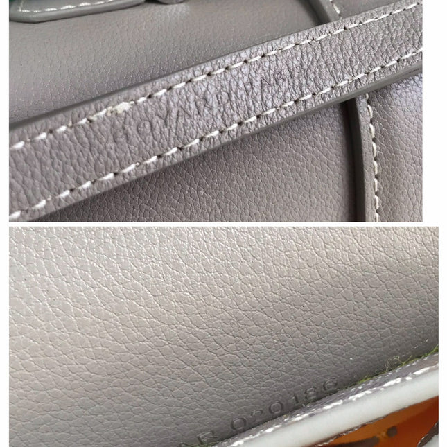 SAÏGON PM BAG 28 IN DESERT GOYARDINE CANVAS AND CALFSKIN