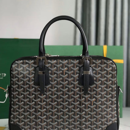 AMBASSADE DOCUMENT CASE 35 IN BLACK GOYARDINE CANVAS