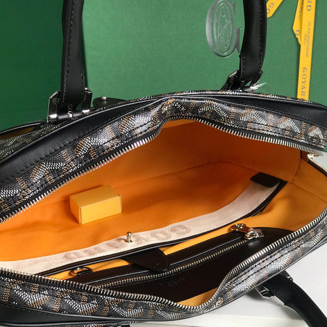 AMBASSADE DOCUMENT CASE 35 IN BLACK GOYARDINE CANVAS