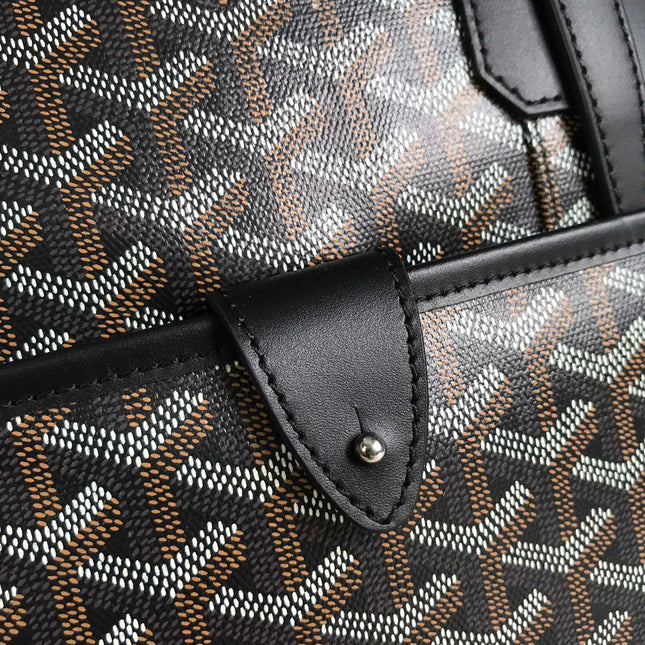 AMBASSADE DOCUMENT CASE 35 IN BLACK GOYARDINE CANVAS