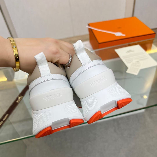 GIGA SNEAKER CARAMEL MIX LIGHT GRAY CALFSKIN