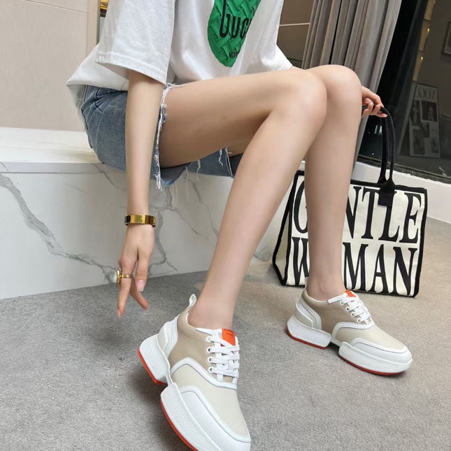 GIGA SNEAKER CARAMEL MIX LIGHT GRAY CALFSKIN