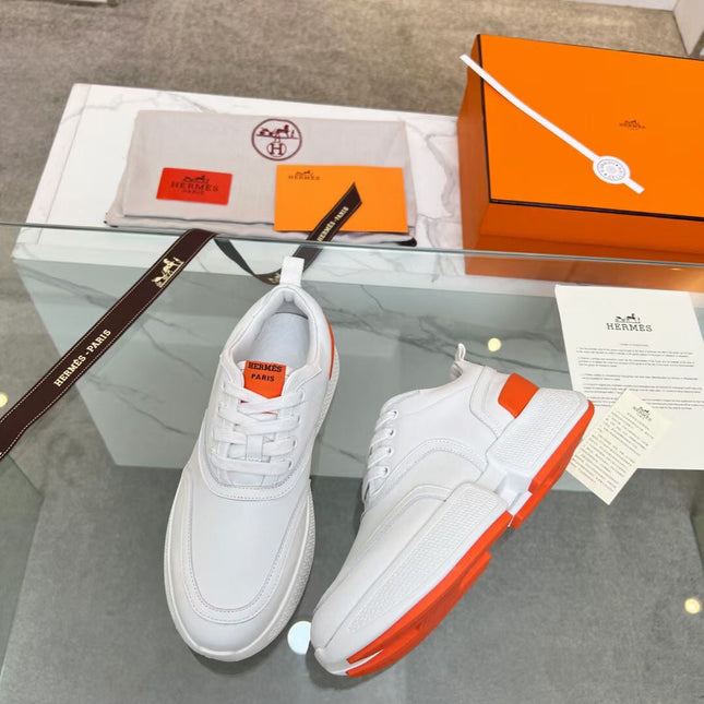 GIGA SNEAKER ORANGE MIX WHITE CALFSKIN