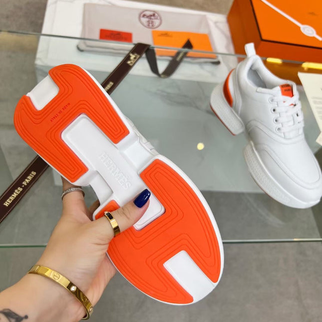 GIGA SNEAKER ORANGE MIX WHITE CALFSKIN