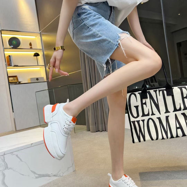 GIGA SNEAKER ORANGE MIX WHITE CALFSKIN