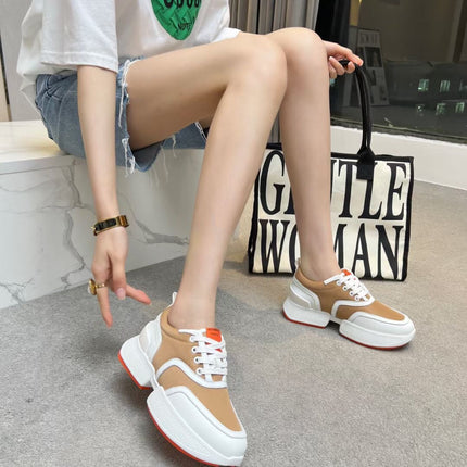 GIGA SNEAKER CARAMEL MIX WHITE CALFSKIN