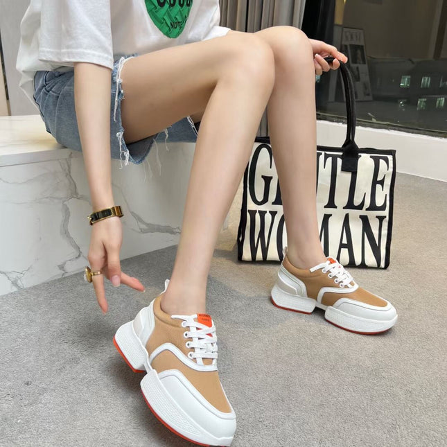 GIGA SNEAKER CARAMEL MIX WHITE CALFSKIN
