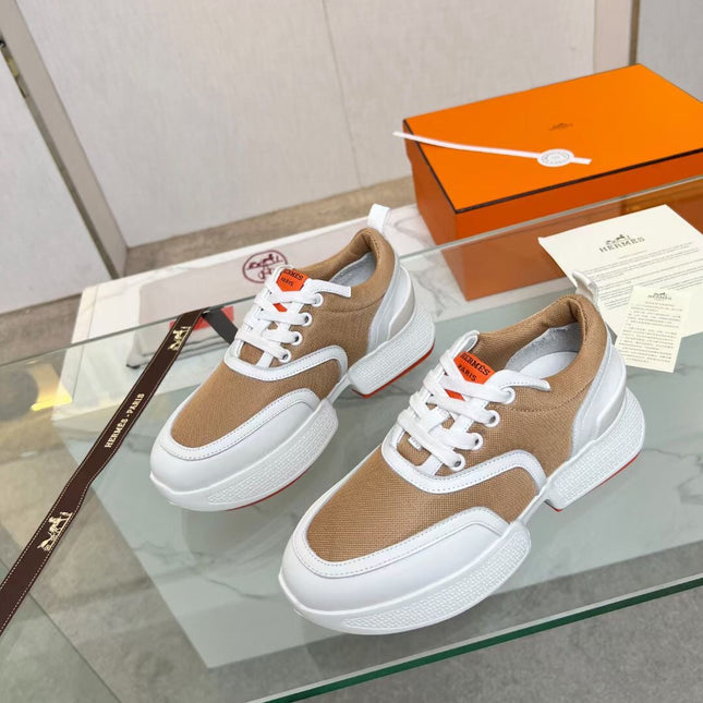 GIGA SNEAKER CARAMEL MIX WHITE CALFSKIN