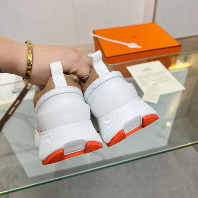 GIGA SNEAKER CARAMEL MIX WHITE CALFSKIN