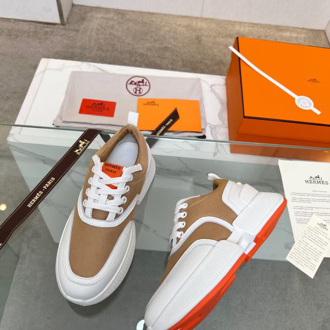 GIGA SNEAKER CARAMEL MIX WHITE CALFSKIN