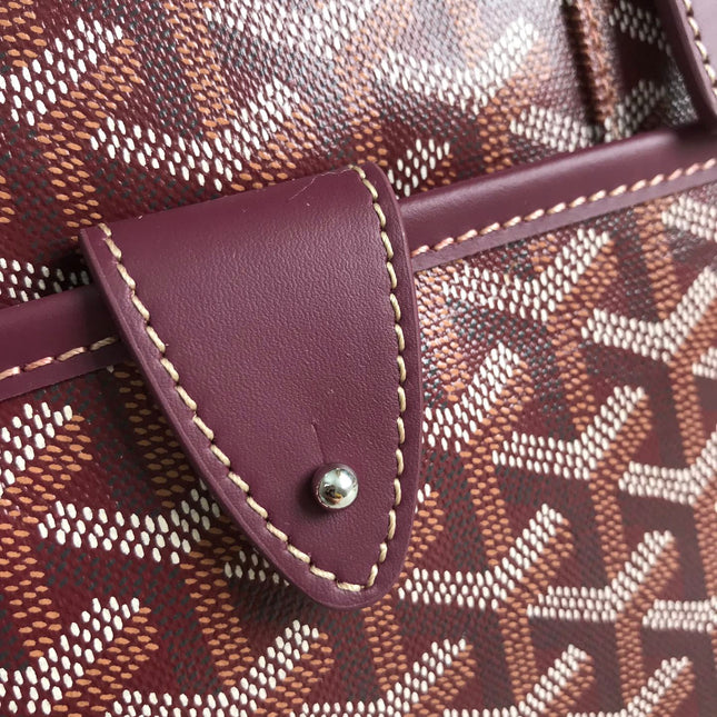 AMBASSADE DOCUMENT CASE 35 IN WINE RED GOYARDINE CANVAS