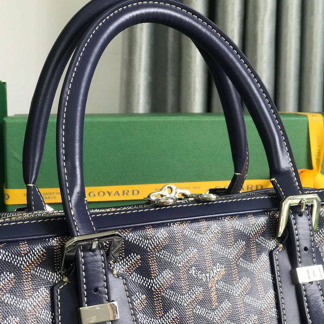 AMBASSADE DOCUMENT CASE 35 IN NAVY BLUE GOYARDINE CANVAS
