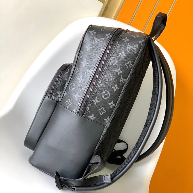 DISCOVERY BACKPACK 41 IN BLACK MONOGRAM MACASSAR CANVAS AND CALFSKIN