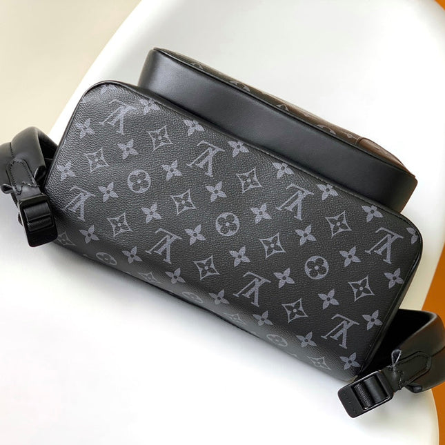 DISCOVERY BACKPACK 41 IN BLACK MONOGRAM MACASSAR CANVAS AND CALFSKIN