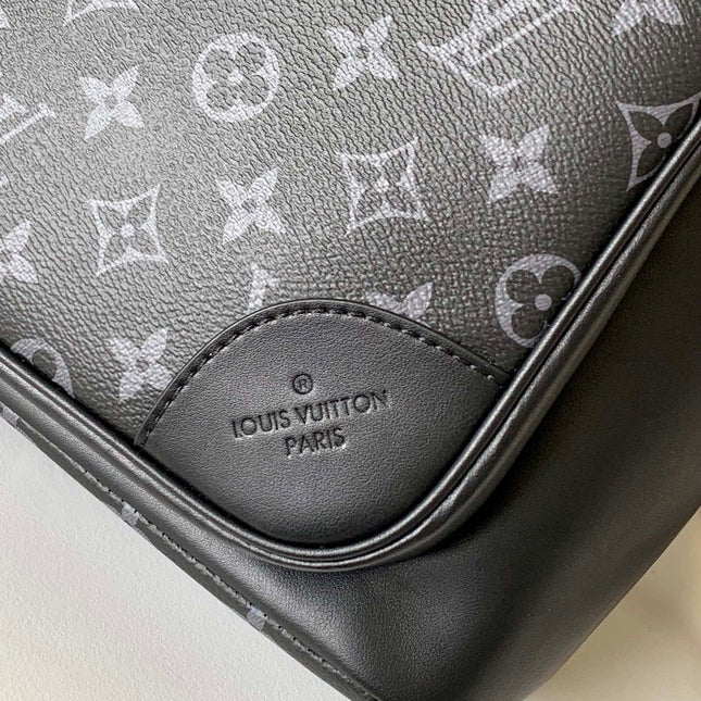 DISCOVERY BACKPACK 41 IN BLACK MONOGRAM MACASSAR CANVAS AND CALFSKIN