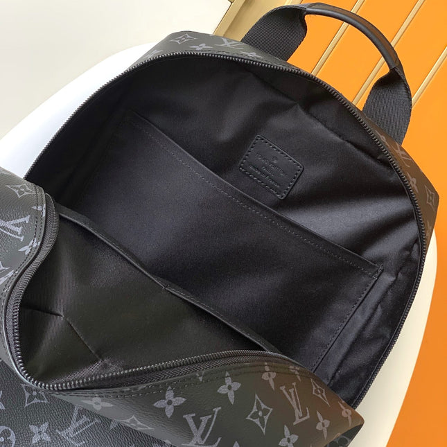 DISCOVERY BACKPACK 41 IN BLACK MONOGRAM MACASSAR CANVAS AND CALFSKIN