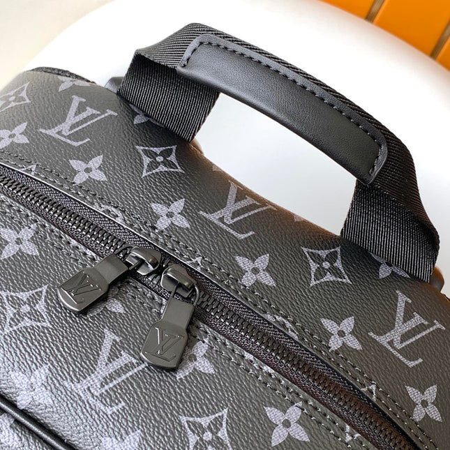 DISCOVERY BACKPACK 41 IN BLACK MONOGRAM MACASSAR CANVAS AND CALFSKIN