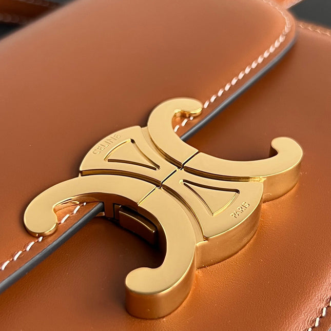 TRIOMPHE TEEN 22 CINNAMON BROWN COWHIDE