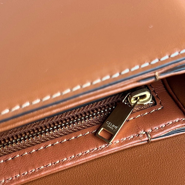 TRIOMPHE TEEN 22 CINNAMON BROWN COWHIDE