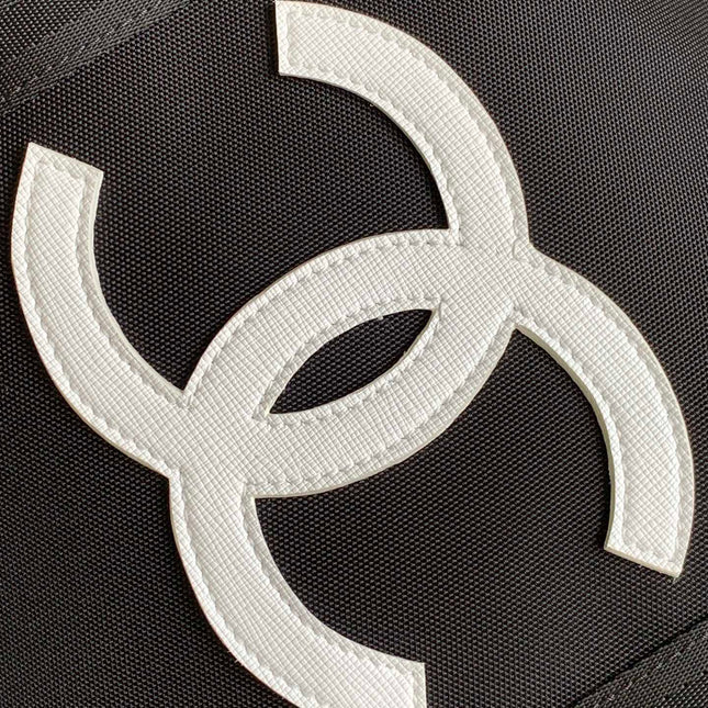 CC TRAVEL BAG 45 IN BLACK CANVAS WITH WHITE LOGO