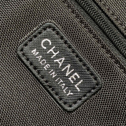 CC TRAVEL BAG 45 IN BLACK CANVAS WITH WHITE LOGO