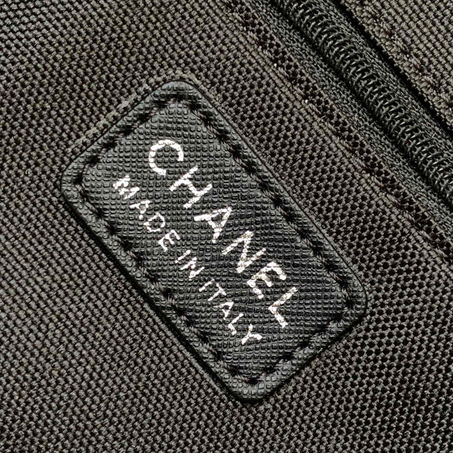 CC TRAVEL BAG 45 IN BLACK CANVAS WITH WHITE LOGO