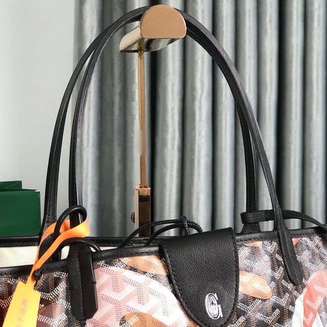 SAINT LOUIS GM BAG 40 IN PINK LETTRES CAMOUFLAGE GOYARDINE CANVAS