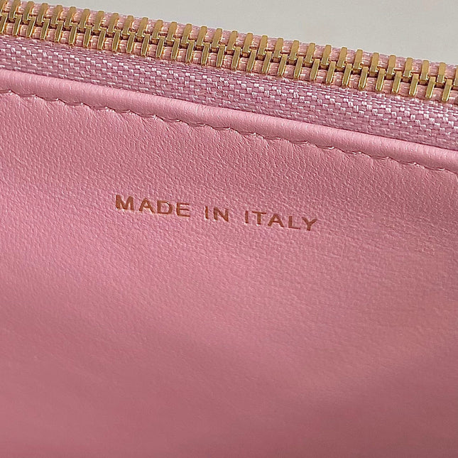 MISS CARO 17 CHAIN BAG IN HOT PINK LAMBSKIN