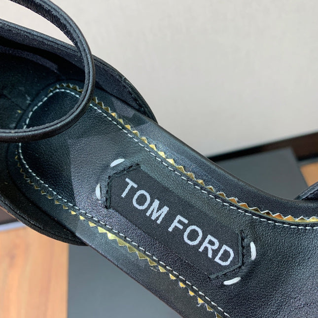 HIGH HEEL 14.5 CM SANDALS IN BLACK CALFSKIN