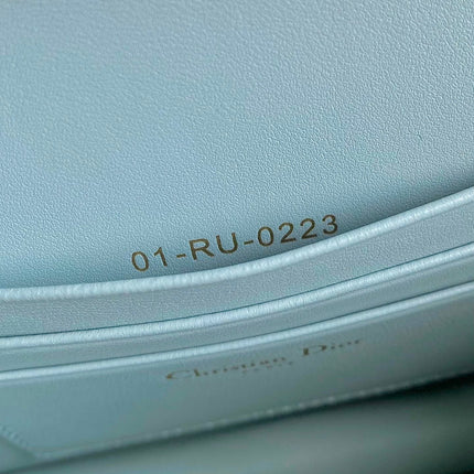 MISS CARO 17 CHAIN BAG IN LIGHT BLUE LAMBSKIN