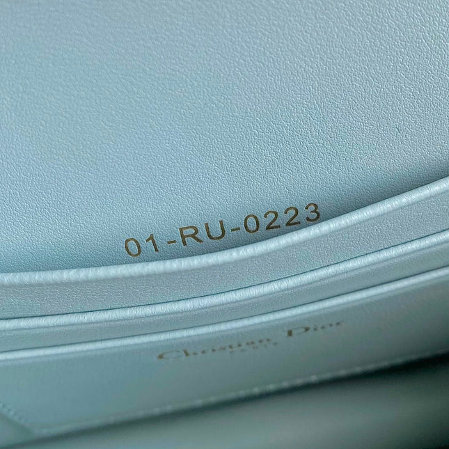 MISS CARO 17 CHAIN BAG IN LIGHT BLUE LAMBSKIN