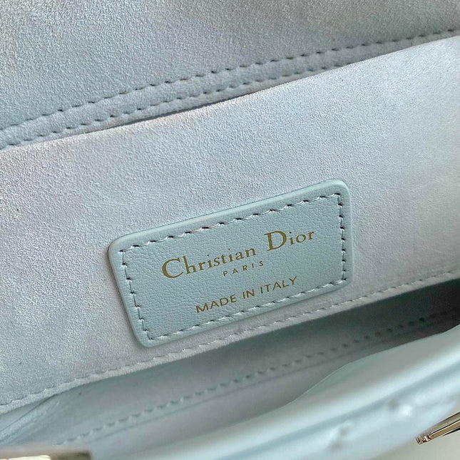 D-JOY BAG 22 IN LIGHT BLUE LAMBSKIN