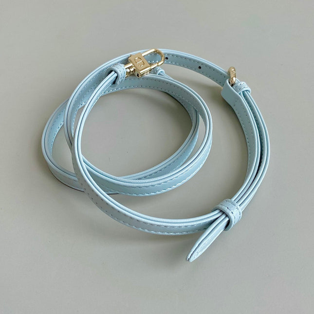 MINI D-JOY BAG 17 IN LIGHT BLUE LAMBSKIN